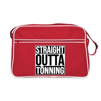 Straight Outta Tönning - Retro Bag - red/white - Front