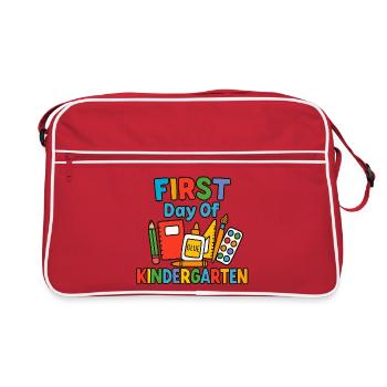 First Day at Kindergarten - Retro Bag - red/white - Front