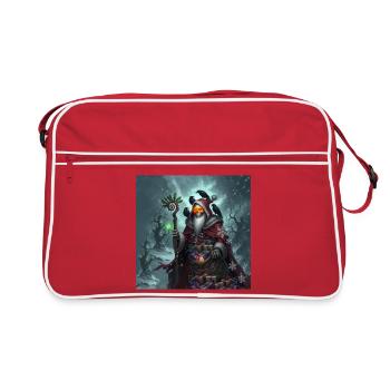 Crâne sacré de la nuit gelée - Sac Retro - rouge/blanc - Devant