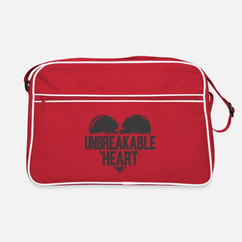 Unbreakable Heart Statement Retro Tasche