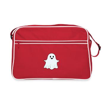 Câlin fantôme ami mignon fantôme - Sac Retro - rouge/blanc - Devant