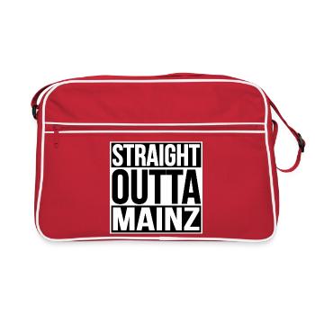STRAIGHT OUTTA MAINZ - Retro Tasche - Rot/Weiß - Vorne