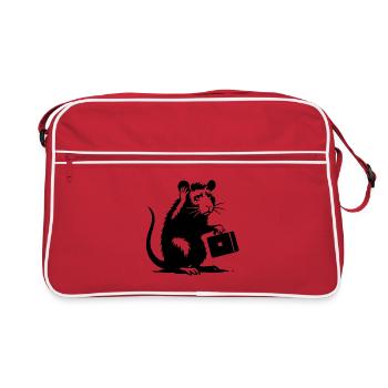 Rat avec mallette - Sac Retro - rouge/blanc - Devant