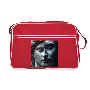 L’antiquité rencontre le glitch - Sac Retro - rouge/blanc - Devant