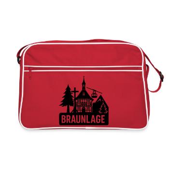 Braunlage Harz - Retro Tasche - Rot/Weiß - Vorne