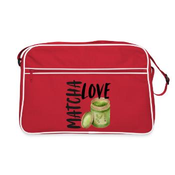 Matcha Love Matcha Latte Saying Sayings Gift - Retro Bag - red/white - Front