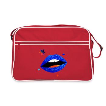 Electric Blue Lip Pop - Retro Bag - red/white - Front