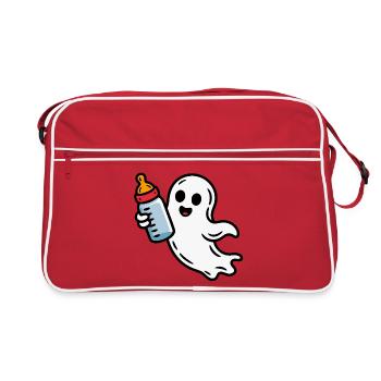 Bébé fantôme avec biberon - Sac Retro - rouge/blanc - Devant