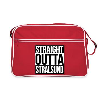 Straight Outta Stralsund - Retro Bag - red/white - Front
