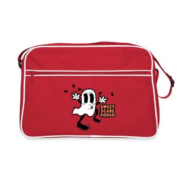 Vintage Cartoon Geist – Sweet Scare Squad - Retro Tasche - Rot/Weiß - Vorne