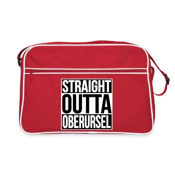 Straight Outta Oberursel - Retro Tasche - Rot/Weiß - Vorne