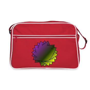 Gradient Leaf Spiral - Retro Bag - red/white - Front