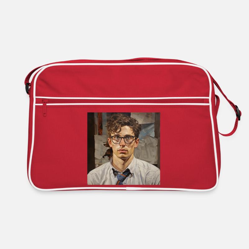 Geometric Portrait Glasses Retro Bag