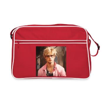 Portrait pastel au look surfeur - Sac Retro - rouge/blanc - Devant