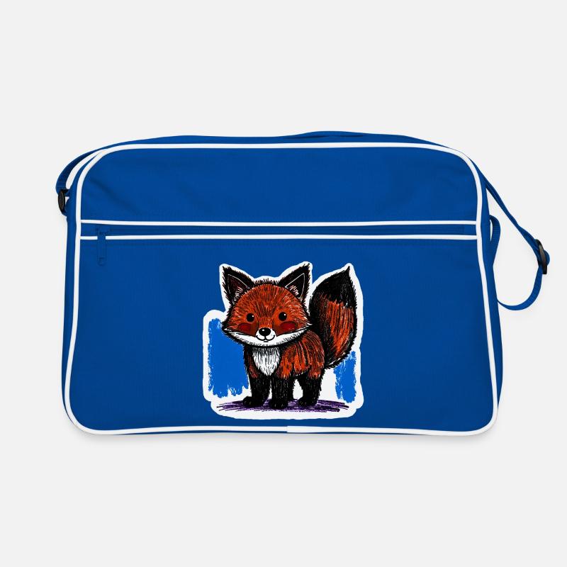 Little Fox (Colored Pencil Drawing) Retro Bag