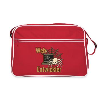 Web Developer - Halloween 2025 - Retro Bag - red/white - Front