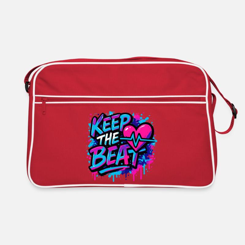 Keep the Beat – Musik Design mit Rhythmus Feeling Retro Tasche