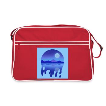  nocturne lacustre - Sac Retro - rouge/blanc - Devant