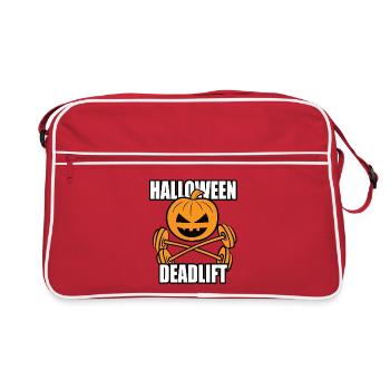 Kreuzheben - HALLOWEEN - Retro Tasche - Rot/Weiß - Vorne