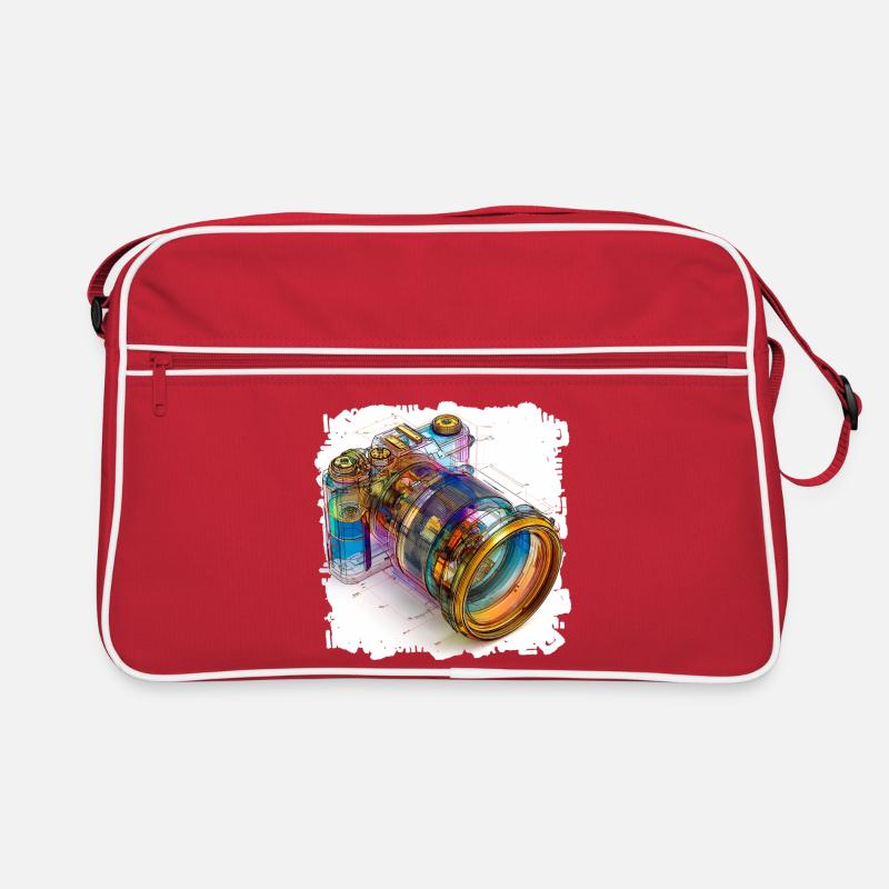 Digital camera as CAD design blueprint Retro Bag