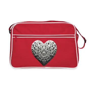 CŒUR ÉTERNEL - Sac Retro - rouge/blanc - Devant