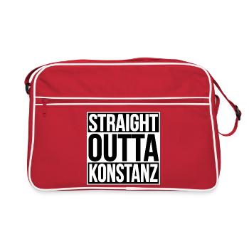 STRAIGHT OUTTA KONSTANZ - Retro Tasche - Rot/Weiß - Vorne