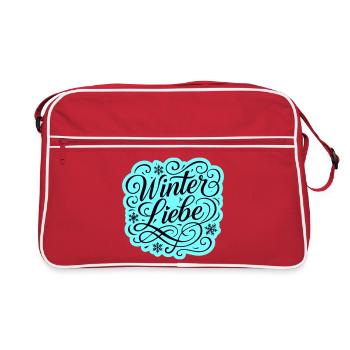 Amour d’hiver Coeur hivernal - Sac Retro - rouge/blanc - Devant