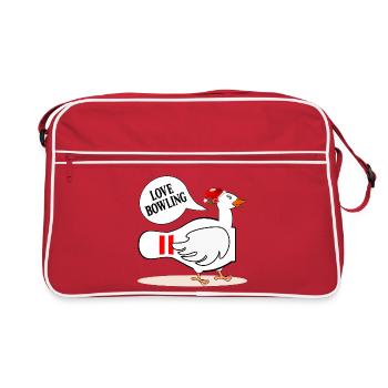 Love Bowling Goose - Retro Bag - red/white - Front