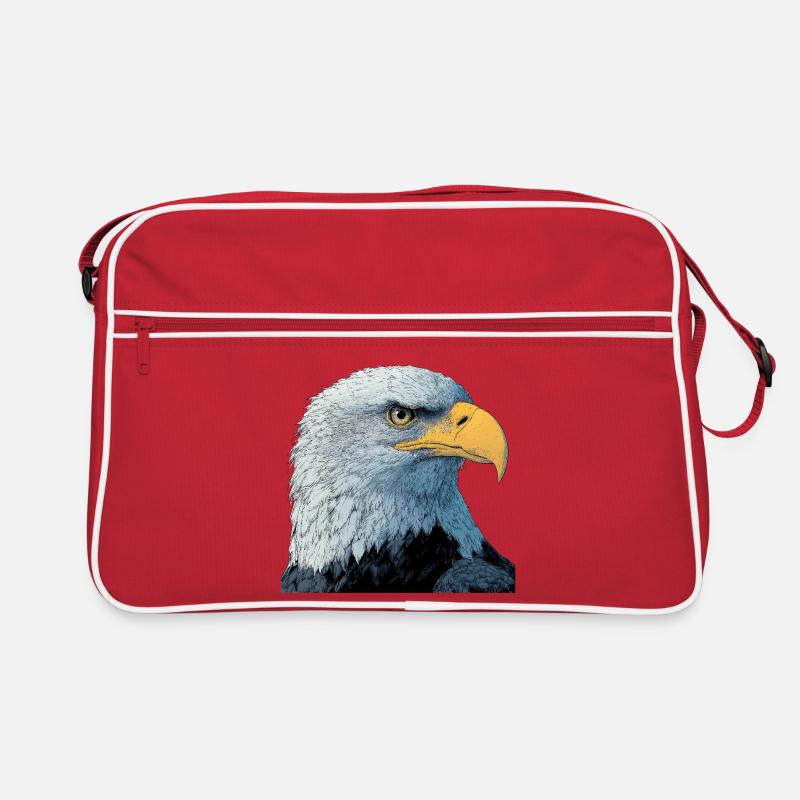 Proud and powerful realistic eagle Retro Bag