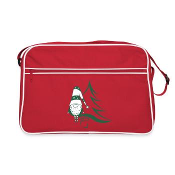 Christmas gnome - Retro Bag - red/white - Front