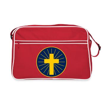 Croix Dorée Avec Rayons - Sac Retro - rouge/blanc - Devant