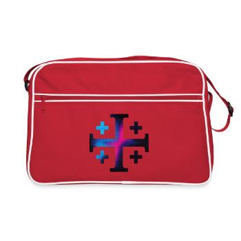 Cairo's Cross (Jerusalem Cross) – Midnight - Retro Bag - red/white - Front