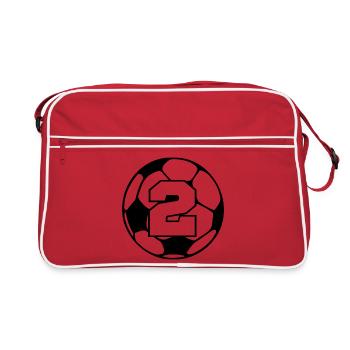 Number 2 football - 2nd anniversary - Retro Bag - red/white - Front
