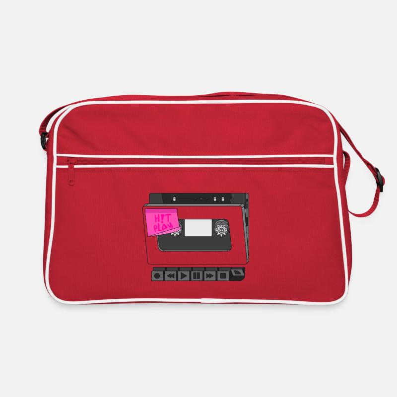 DRÜCKEN SIE AUF PLAY Retro Tasche