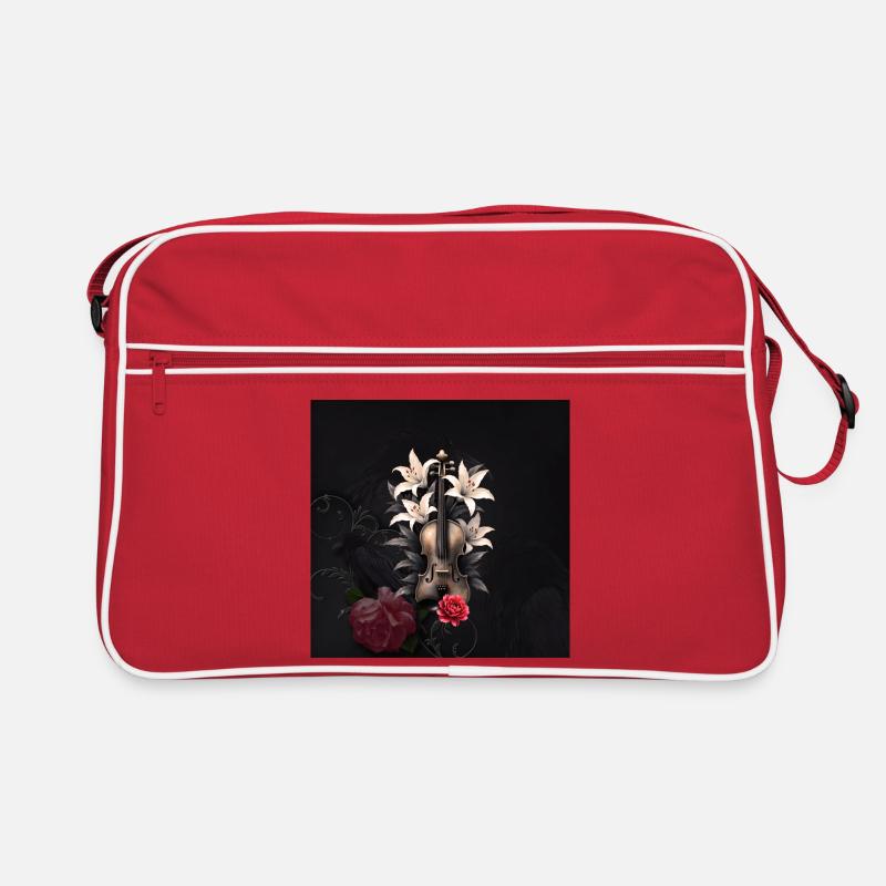 Violon en lys et roses de nuit Sac Retro