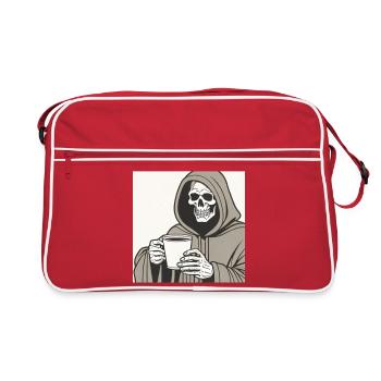 Grim Reaper Hooded Skeleton Cup - Retro Bag - red/white - Front