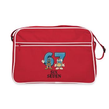 6 7 Six Seven Memes - Retro Bag - red/white - Front