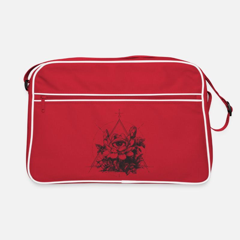 oeil dans le signe de fleur triangulaire Sac Retro