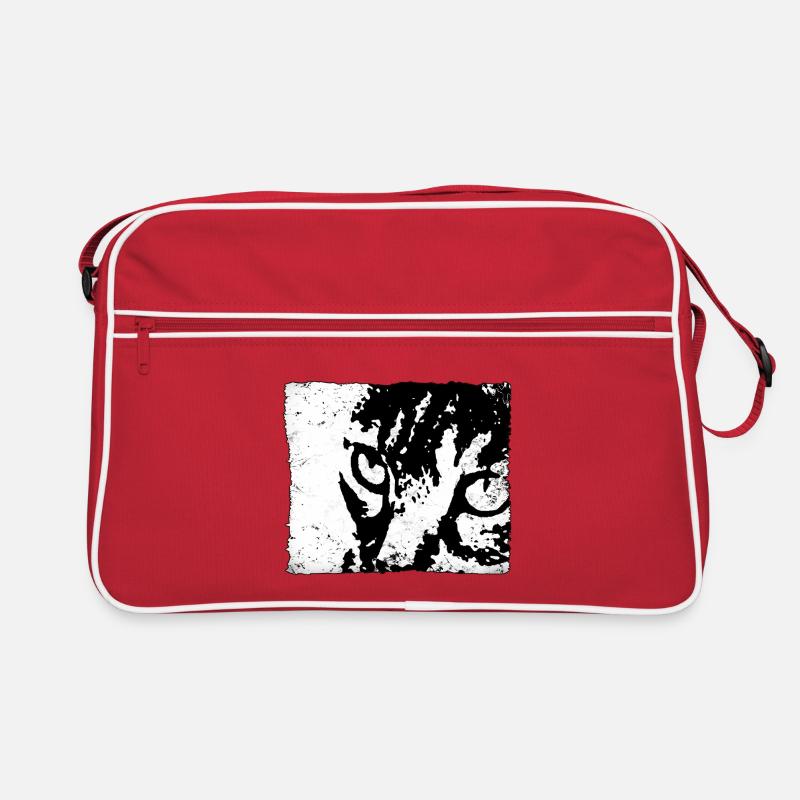 Portrait d’animal contrasté chat Sac Retro