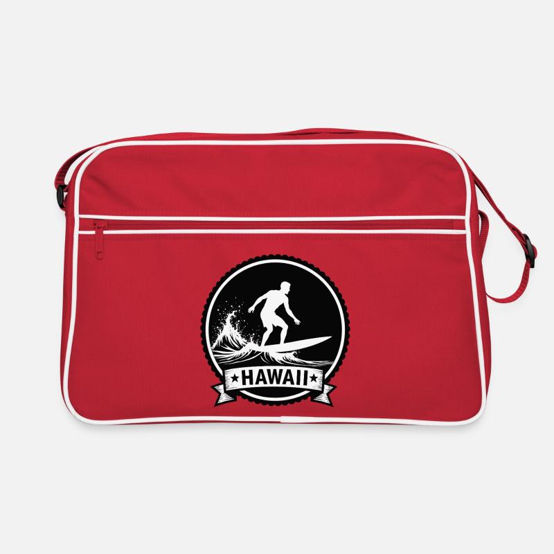 Hawaii Surf Wave Badge Retro Tasche