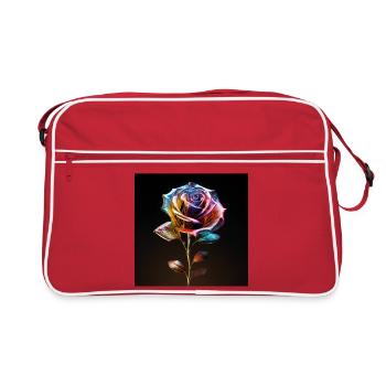 Éclat métallisé rose arc-en-ciel - Sac Retro - rouge/blanc - Devant