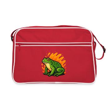 Grenouille Goliath Vert Flamboyant - Sac Retro - rouge/blanc - Devant