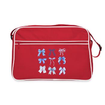 Blue knots - Retro Bag - red/white - Front
