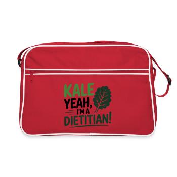 KALE YEAH I'M A DIETITIAN Nutrition Professional  - Sac Retro - rouge/blanc - Devant