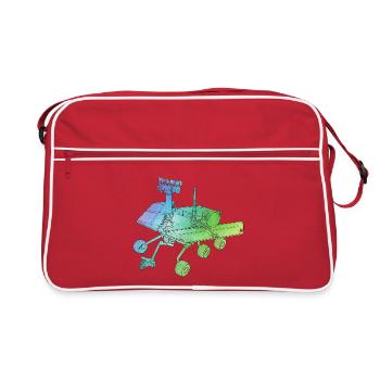 Aventure spatiale sur le rover martienne sur la planète rouge - Sac Retro - rouge/blanc - Devant
