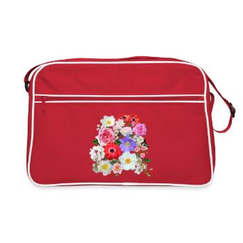 Summer Flower Bouquet - Retro Bag - red/white - Front