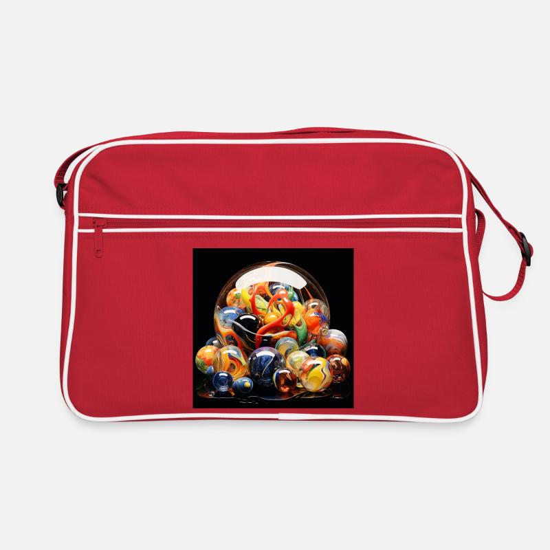 Farbige Glaskugel Explosion Retro Tasche