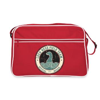 Loch Ness Field Team Funny Cryptid Loch Ness - Retro Bag - red/white - Front
