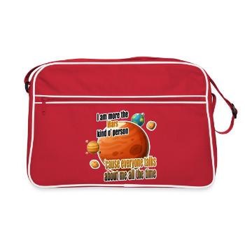 Je suis plutôt du genre à être Mars - Sac Retro - rouge/blanc - Devant