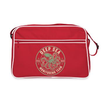 Kraken Deep Sea Surveillance Team Funny Myth Kr - Retro Bag - red/white - Front
